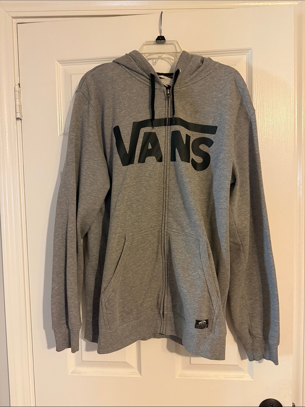 Vans Gray Hoodie with Black Logo